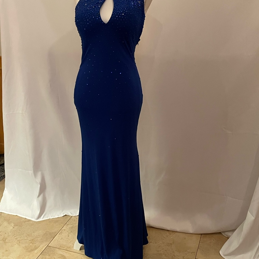 Jovani Royal Blue Maxi Dress